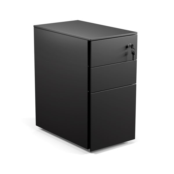 Cube Steel Narrow Mobile Storage Pedestal