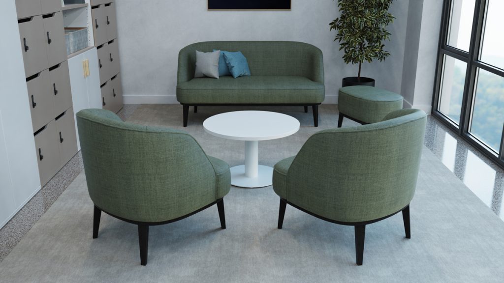 Ergonomic lounge chairs by Potenza Building Materials Ltd, UK