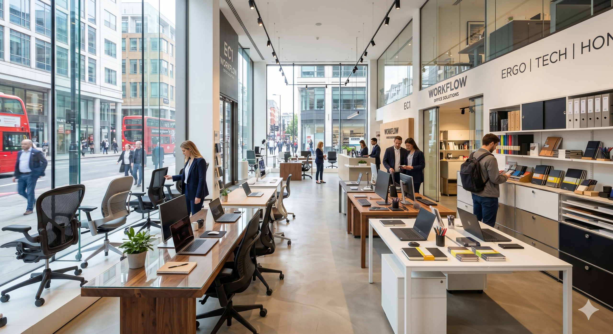 Best office equipment store in London EC1 Central London with modern office furniture and supplies